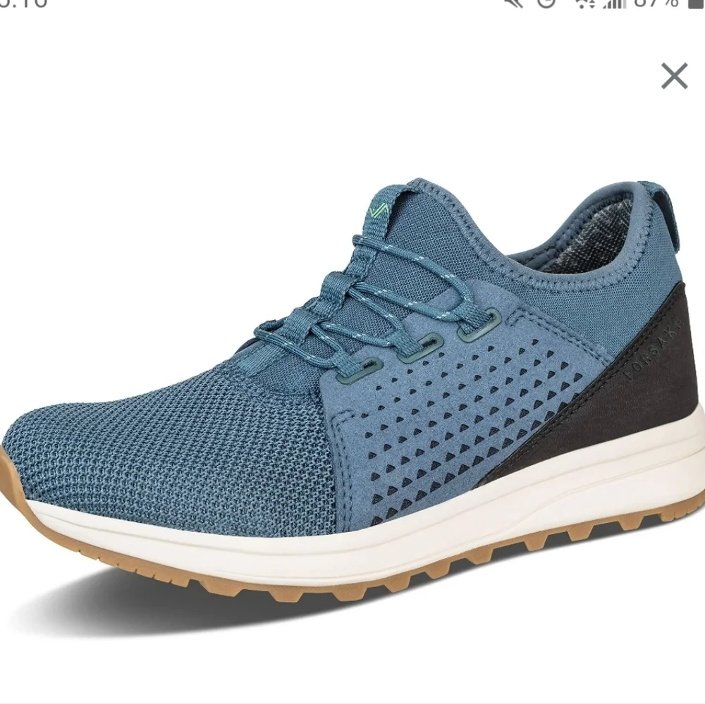 Forsake Meridian‎ Hiking Shoes Sneakers Azure Blue Lace Up Low Top US 9.5